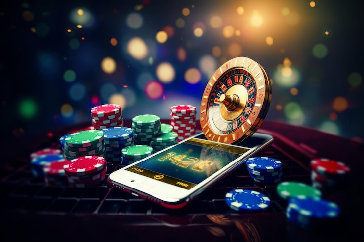 Players celebrating a jackpot win on mobile device at ug7778